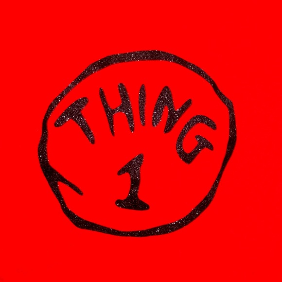 Thing 1 dr suess short sleeve t shirt red small costume tee - Picture 3 of 6